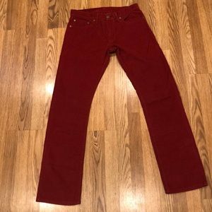 Red Levi’s Corduroy Pants